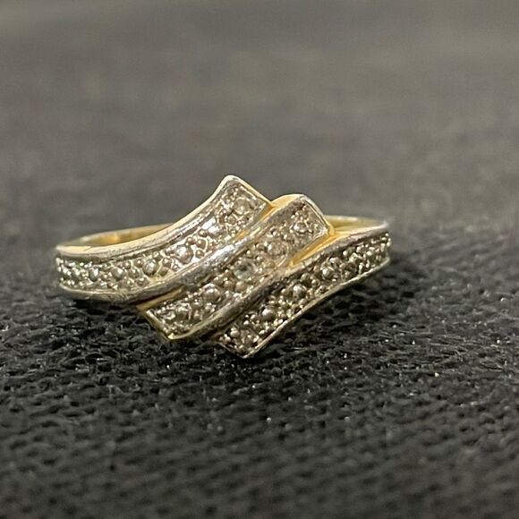 Ring With Small White Gems - Picture 1 of 6